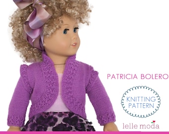 18 Inch Doll Clothes Knitting Pattern: Patricia Bolero (PDF Pattern)