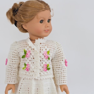 Doll Clothes for 18 inch dolls-Crochet Pattern-Skirt and Top Set for 18 inch dolls Summer Outfit-Easter Morning Doll Clothing Set-PDF file image 2