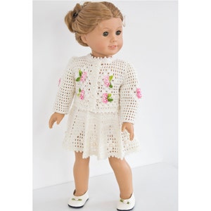 Doll Clothes for 18 inch dolls-Crochet Pattern-Skirt and Top Set for 18 inch dolls Summer Outfit-Easter Morning Doll Clothing Set-PDF file image 4