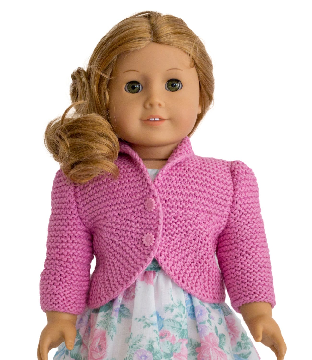 Pink Bolero Cardigan for 18 inch dolls Knitting Pattern for Etsy