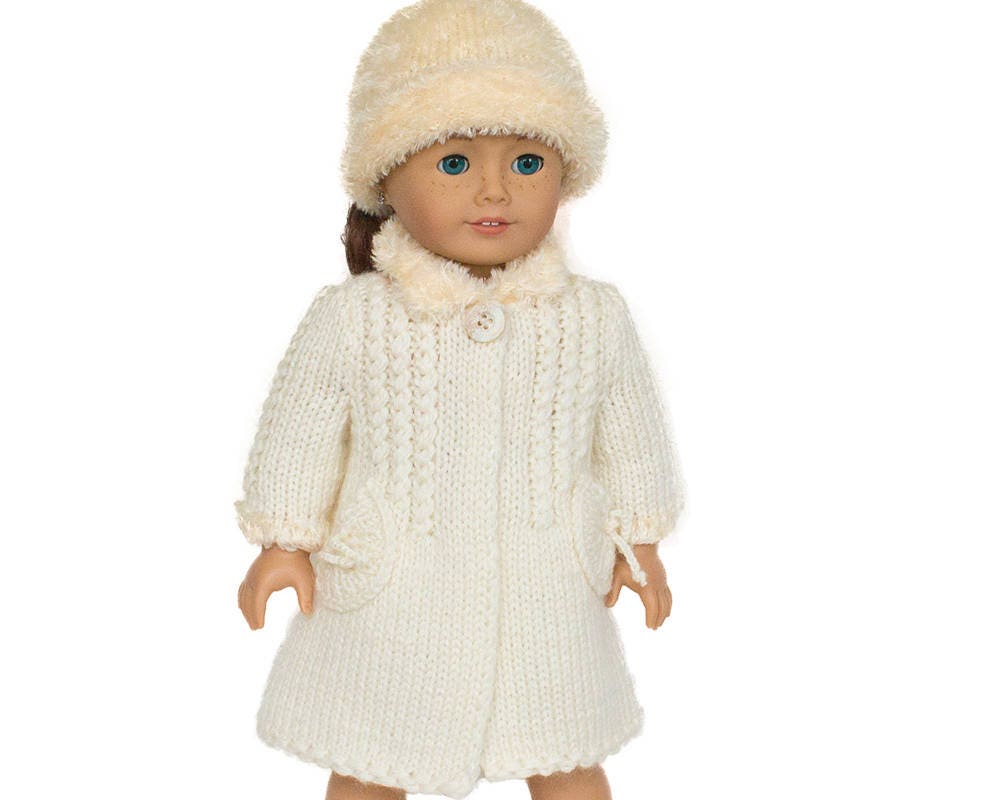 Winter Coat Knitting Pattern for 18 inch Dolls Fits American Etsy