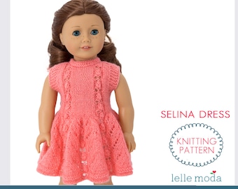 Lacy Doll Dress Knitting Pattern: 18-inch Dolls (PDF Pattern)