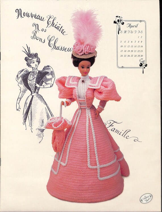 Annie's Calendar Bed Doll Society-1994 Collection-miss April 1994-crochet  Dress Pattern-gibson Girls Collection-new-7 Pages - Etsy