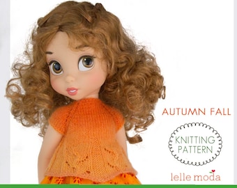 Doll Top Knitting Pattern: Lace Hem, Fits 16" Dolls (PDF)