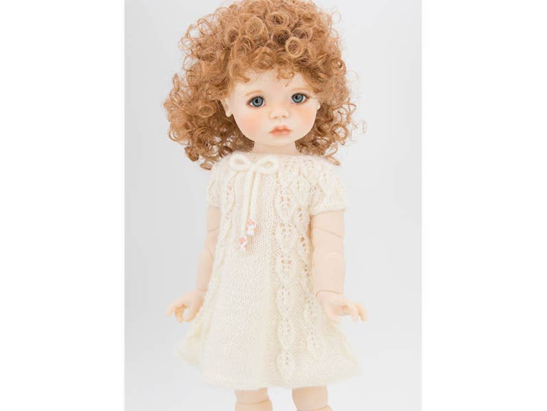 Lace Leaves Pattern Full Bodied 18 inch MSD BJD Doll Clothes Summer Dress Knitting Pattern for Saffi Doll by Meadow Dolls BJD Dress