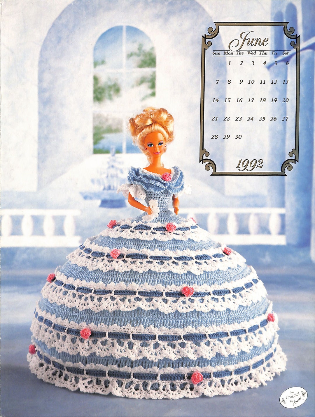 Annie's Calendar Bed Doll Society1992 Collection Series Miss June 1992