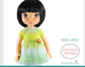 16 Inch Doll Dress Knitting Pattern: Basic A-Line Clothes (PDF File)