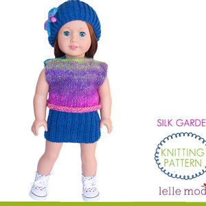 Conjunto de roupas para bonecas populares de 18 polegadas, como boneca AG, roupas de boneca de 18 polegadas, padrão de tricô, padrão fácil para iniciantes para bonecas AG