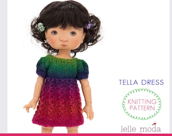Doll Dress Knitting Pattern: Meadowdolls Dumplings, 11 inch Doll Clothes (PDF File)