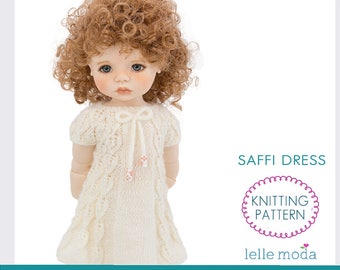 Knitting Pattern for 18 inch Meadowdolls Saffi- 18" Full Body MSD BJD Doll Clothes-Lace Leaves Pattern-PDF File