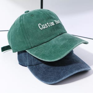 Personalized Embroidery Logo Baseball Hat/Custom Embroidered Cap/Bachelorette Bachelor Party Hats/Gift for Dad Mom Him Her Boyfriend