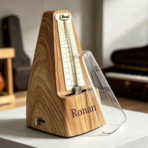 Vintage Wittner Mechanical Metronome, Wood Music Timer, Piano Guitar Violin Practice Tool