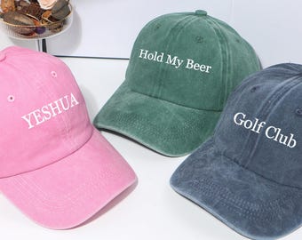 Gorra de béisbol de algodón bordada personalizada, gorra de papá personalizada