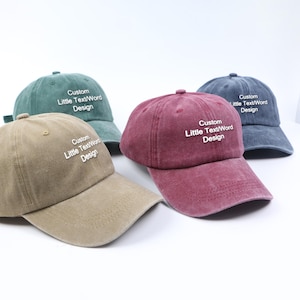 Custom Text Embroidered Hat/Personalized Cap/Vintage Baseball Hat/Gift For New Dad Mom/Personalized Embroidered Hat/Gift for Bridesmaids
