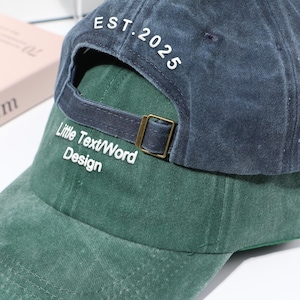Add Name or Text to Back or Front of Baseball Cap/Back of Hat Embroidery/Front of Hat Embroidery/Custom Back of Hat/Embroidery Baseball Hats
