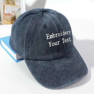 Personalised Vintage Cap/Embroidered Dad Hat with Custom Personalized Text/Embroidery Logo Baseball Hat/Sorority Hat/Unisex Baseball Cap
