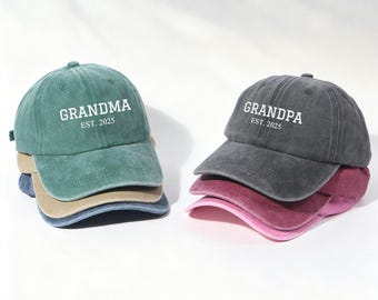 Custom Embroidered Grandparent Hat, Pregnancy Announcement Gift