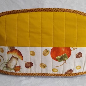 CLEARANCE SALE 30%, Yellow 4 Slice Toaster Cover, Small Appliance Dust Protector, Counter Top Appliances Dust Cozy With Veggies