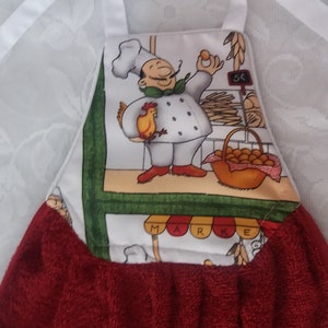 Fat Chef Hanging Towel: Cotton Kitchen Decor with Ties