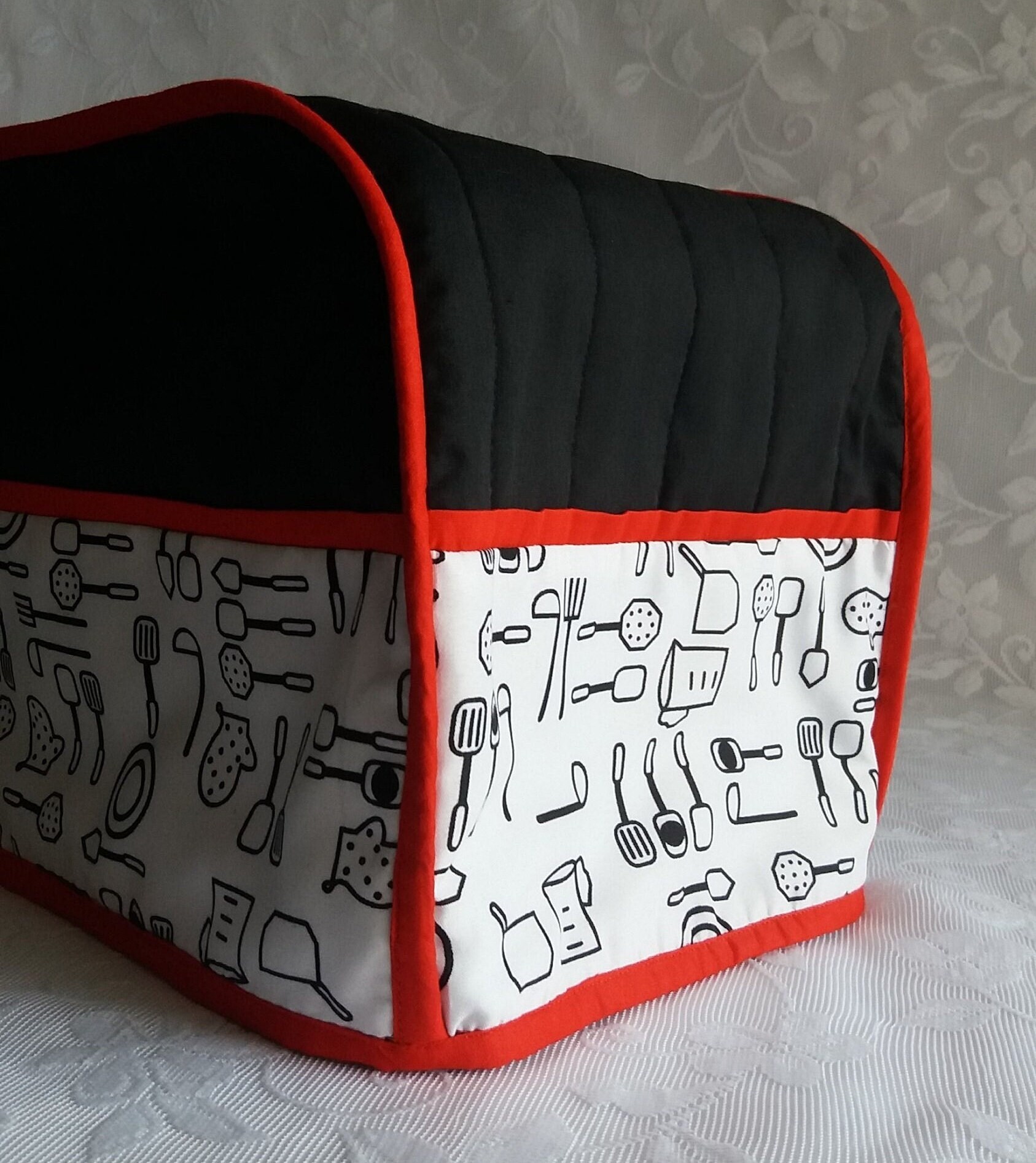Toaster Cover 4 Slice Black and White Toaster Cover 2 Slice Etsy