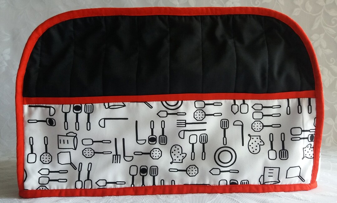 Toaster Cover 4 Slice Black and White Toaster Cover 2 Slice Etsy