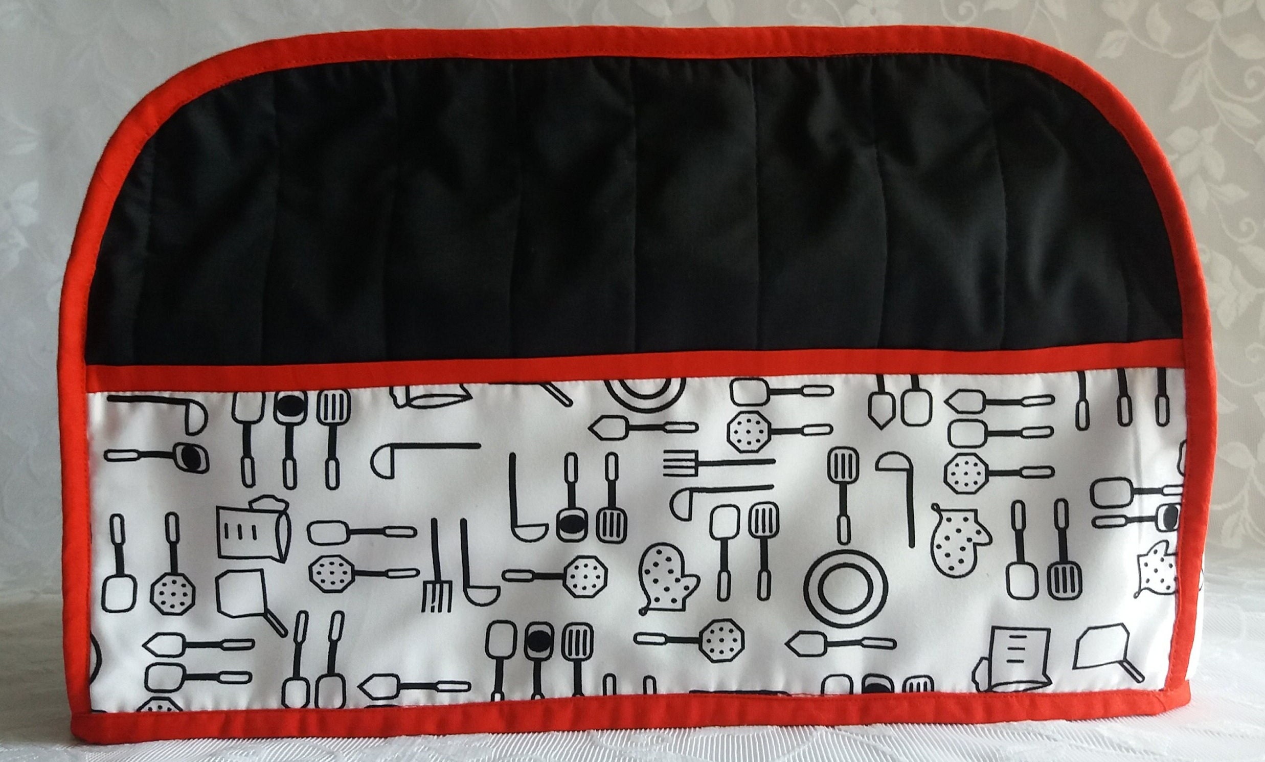 Toaster Cover 4 Slice Black and White Toaster Cover 2 Slice Etsy