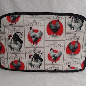 Toaster Cover 2 & 4 Slice, Dust Cover with Roosters and Hens, Country Farmhouse Toaster Cover, Kitchen Decor, Farm Animals Toaster Cover