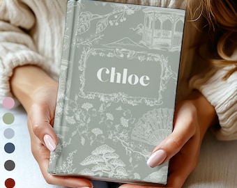 Sage Green Personalized Hardcover Journal: Vintage Style Custom Diary