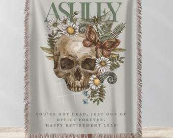 Personalized Retirement Blanket Gift, Custom Sarcastic Gift For Retired Boss Co Worker, Officially Retired Gift For Her, Teacher Retirement