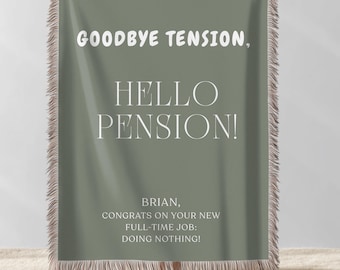 Personalized Retirement Blanket Gift, Custom Retirement Gift For Boss Co Worker, Officially Retired Gift For Her, Teacher Retirement Nurse