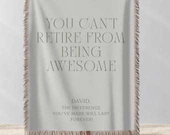 Personalized Retirement Blanket Gift, Custom Retirement Gift For Boss Co Worker, Officially Retired Gift For Her, Teacher Retirement Nurse