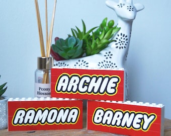 Original LEGO Brick custom printed with any name.