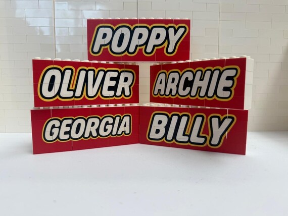 Original LEGO Brick custom printed with any name.
