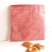 Reusable Sandwich Bag with romantic pink and white polka dots