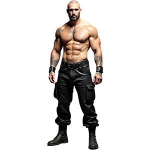 Pantaloni tattici in pelle fatti a mano: abbigliamento da festa da motociclista con cinturini