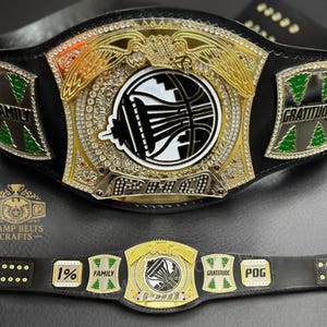 Custom Spinner Championship Belt, Personalized Wrestling Title Belt, 4mm Gold Metal Plates, Engraved Sports Trophy, Customizable Award Belt