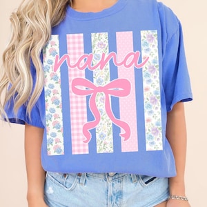 Zestaw z kwiatowymi motywami PNG w paski dla mamy, Preppy Mama PNG, Everyday PNG, Religious PNG, Grandmillennial PNG, Coquette Boho Floral PNG, Girly PNG zdjęcie 4