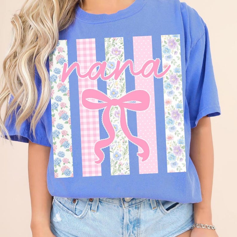 Zestaw z kwiatowymi motywami PNG w paski dla mamy, Preppy Mama PNG, Everyday PNG, Religious PNG, Grandmillennial PNG, Coquette Boho Floral PNG, Girly PNG zdjęcie 4