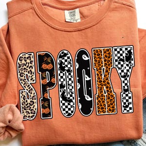 Preppy Spooky Halloween Shirt Png, Retro Halloween Cherries Png, Halloween png, Spooky png, Halloween Girly png, Fall png, Sublimation png