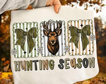 Hunting Season Png, Preppy Camo Bow Png, Deer Hunting Png, Duck Hunter Sublimation, Coquette Hunting Shirt Png, Girl Fall Camo Bow Png