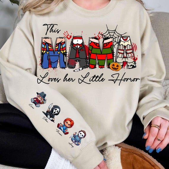 This Mama Loves Her Little Horror Png, Halloween Mama Png, Horror Mama Png, Horror Character Png, Spooky Season Png, Spooky Mama Png