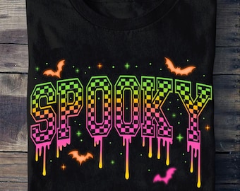 Neon Halloween Drip Png, Trendy Spooky Season Halloween Png, Drip Spooky Vibes Png, Funny Neon Bat Png Design, Halloween Scary Png