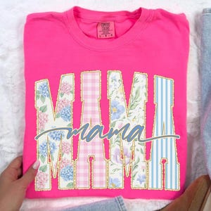 Retro Floral Mama PNG, Preppy Mama PNG, Everyday Png, Glitter PNG, Religious Png, Grandmillennial Png, Coquette Boho Floral Png, Girly Png image 2