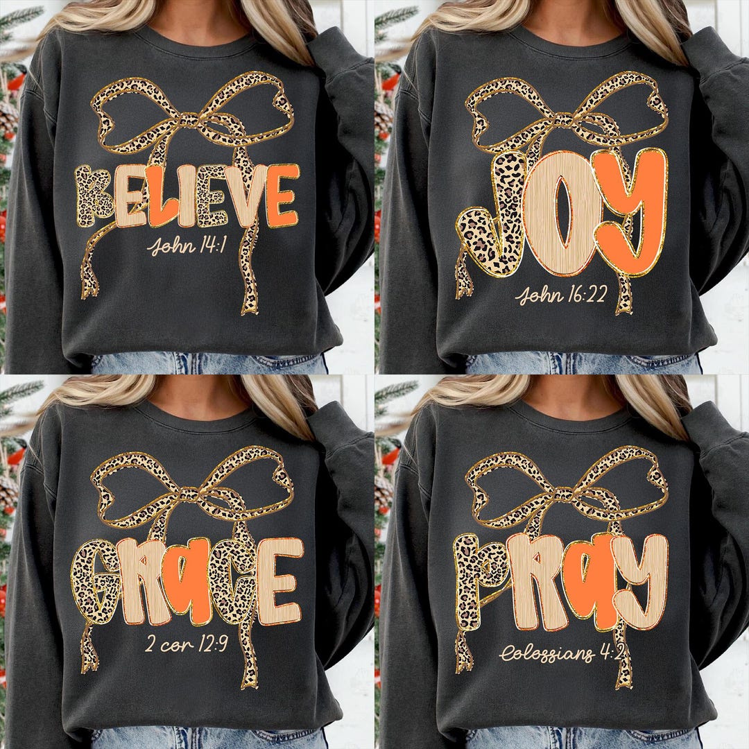 Preppy Bible Fall Bundle Png, Grace Joy Pray Believe Design, Fall Jesus ...