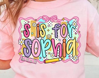 Personalized Back To School Girls Png, Custom Name Kids Png, Coquette Pre-K Kindergarten Png, First Day Of School png, School Toddler Png