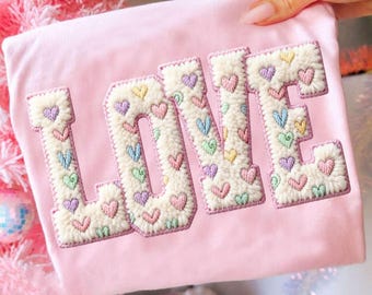 Amour rétro Saint-Valentin, faux fil Saint-Valentin png, loquet crochet coeur, sublimation coquette, fausse broderie Saint-Valentin, mignon Saint-Valentin png