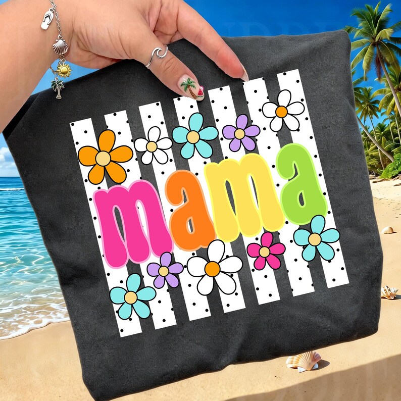 Striped Coquette Mama Floral PNG Bundle, Smiley Face Png, Neon Mama Png, Mother's Day Png, Preppy Mom Floral Shirt Design, Mama Polka Dots image 7