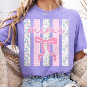 Zestaw z kwiatowymi motywami PNG w paski dla mamy, Preppy Mama PNG, Everyday PNG, Religious PNG, Grandmillennial PNG, Coquette Boho Floral PNG, Girly PNG zdjęcie 5