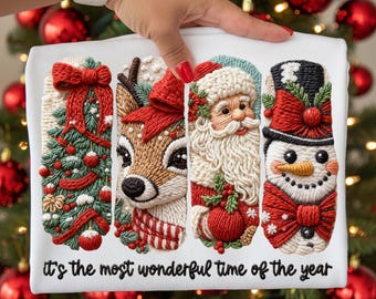 Nepgaren vrolijk kerstfeest png, garenkerstboom png, grof gebreide coquette kerstdoodles png, realistisch garen png, kerstman, sneeuwpop