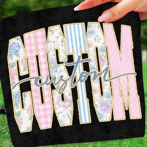 Floral Custom PNG, Biblical PNG, Christian Glitter PNG, Religious Png, Jesus Png, Grandmillennial Png, Varsity Png, Preppy Floral Png, Girly image 5